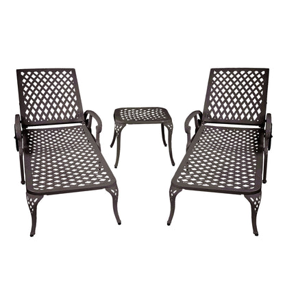 Aluminium Cast lounge chair 1pcs brown image 6