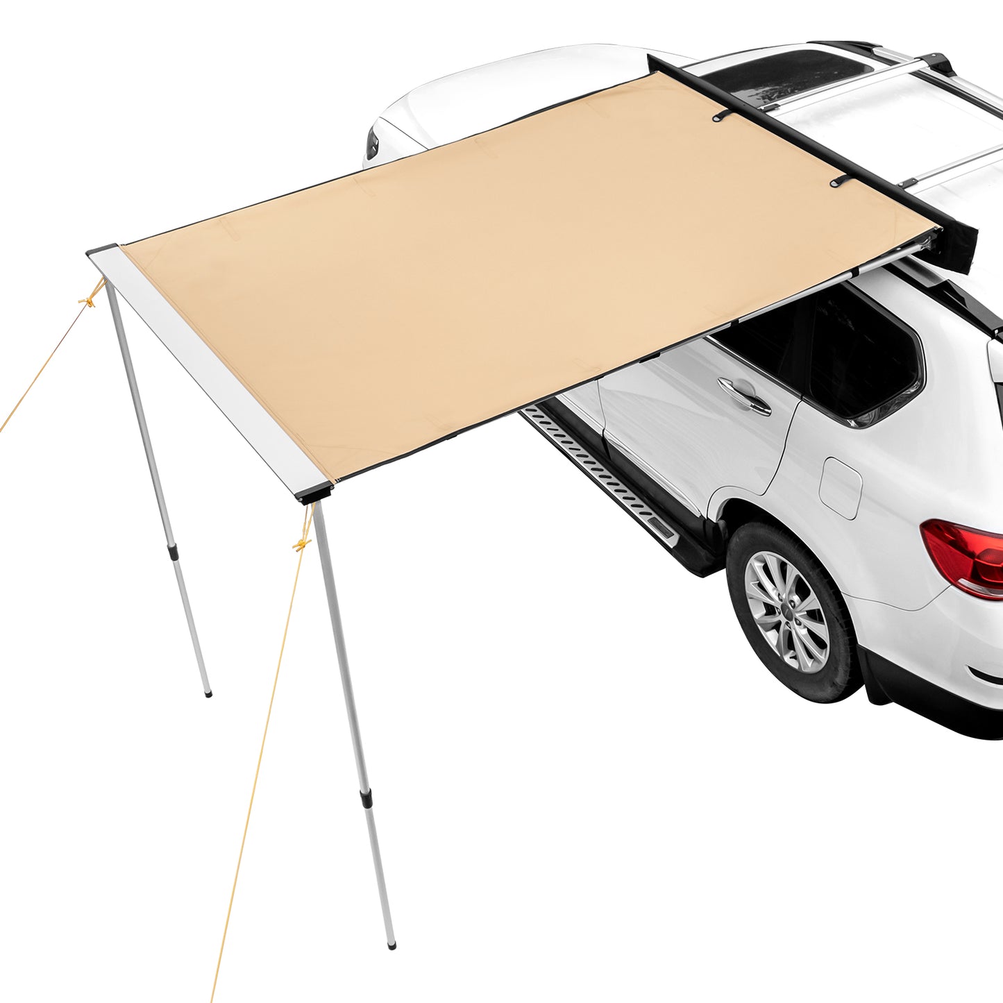 Car Side Awning, Large 4.6'x6.6' Shade Coverage Vehicle Awning, PU3000mm UV50+ Retractable Car Awning with Waterproof Storage Bag, Suitable for Truck, SUV, Van, Campers image 3