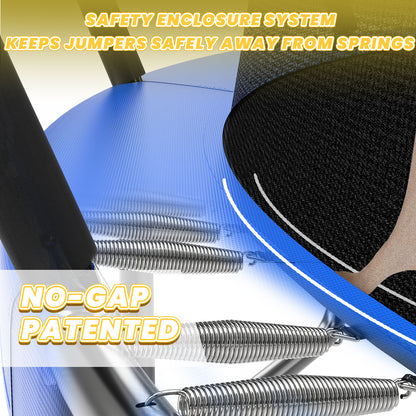 16FT Outdoor Trampoline for Kids and Adults, Pumpkin Trampolines with Curved Poles,Heavy Duty Trampoline Anti-Rust Coating ASTM Approval image 6