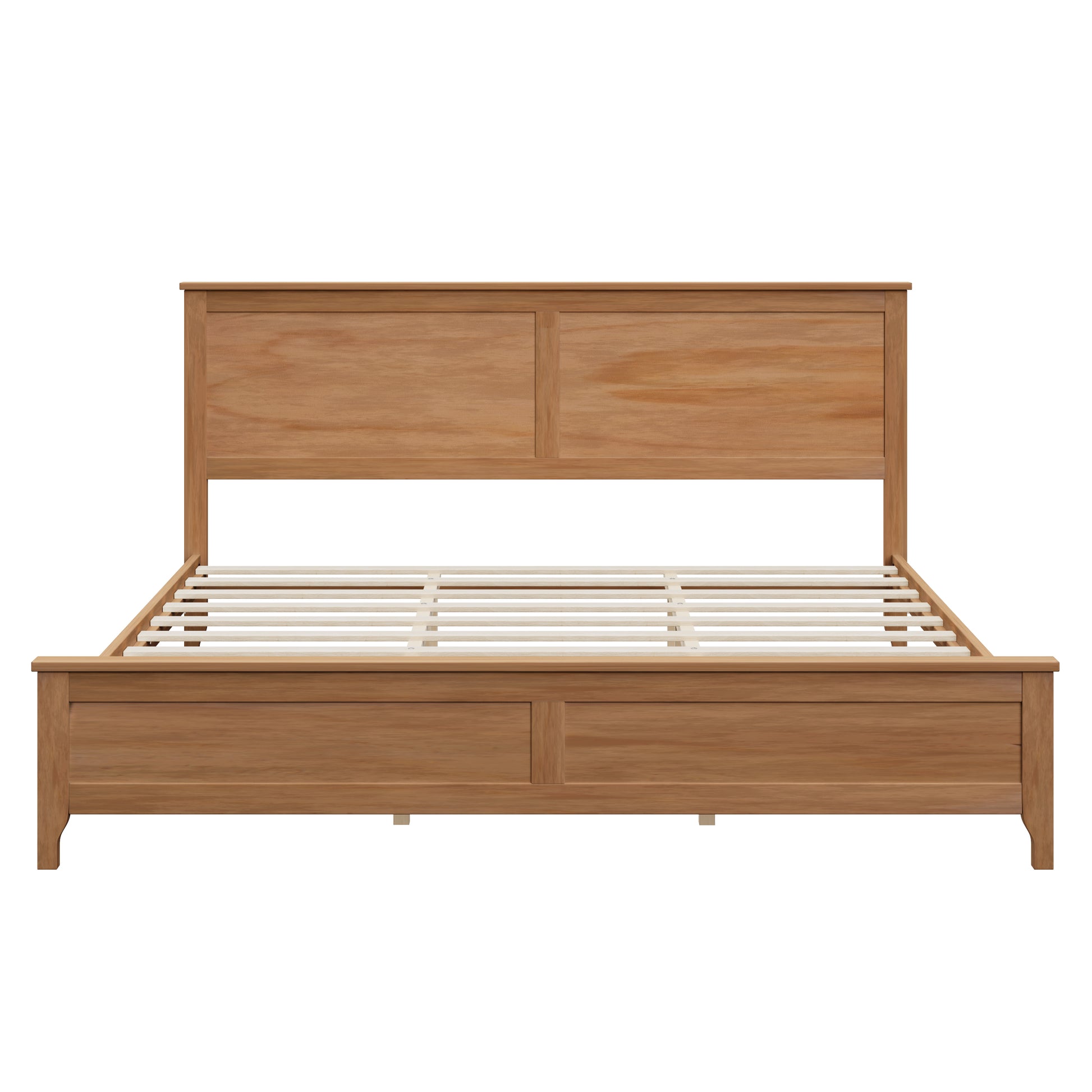 Modern Solid Wood King Size Platform Bed with Sturdy Wooden Slats Support,No Box Spring Needed, Seadrift(Old SKU:N701P300990N) image 4