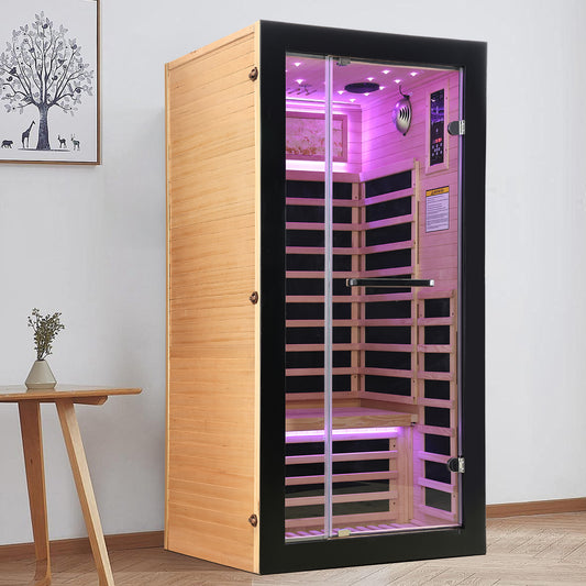 Single-person starlight ceiling lighting sauna image 1