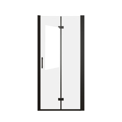 36 "x 72" Bifold Shower Door, 1/4"(6mm) Tempered Glass, Matte Black Aluminum Frame, Explosion Proof Film image 8