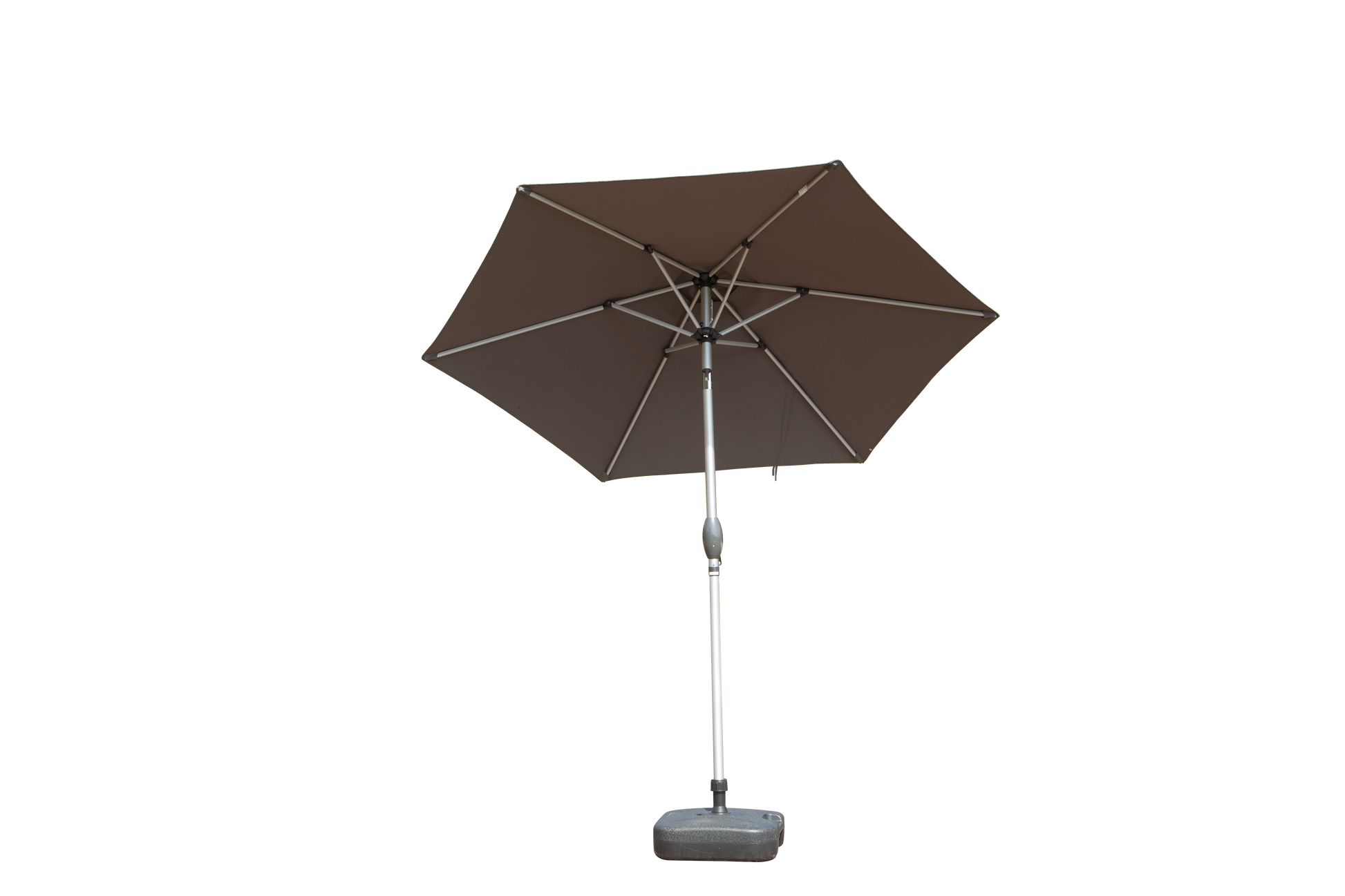 7.5FT Patio Umbrella, Outdoor Table Umbrella with Push Button Tilt and Crank, UV Protection Waterproof Market Sun Umbrella with 6 Sturdy Ribs for Garden, Deck, Backyard, Pool (Gray) image 1
