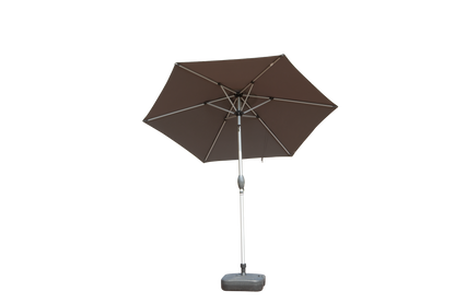 7.5FT Patio Umbrella, Outdoor Table Umbrella with Push Button Tilt and Crank, UV Protection Waterproof Market Sun Umbrella with 6 Sturdy Ribs for Garden, Deck, Backyard, Pool (Gray) image 1