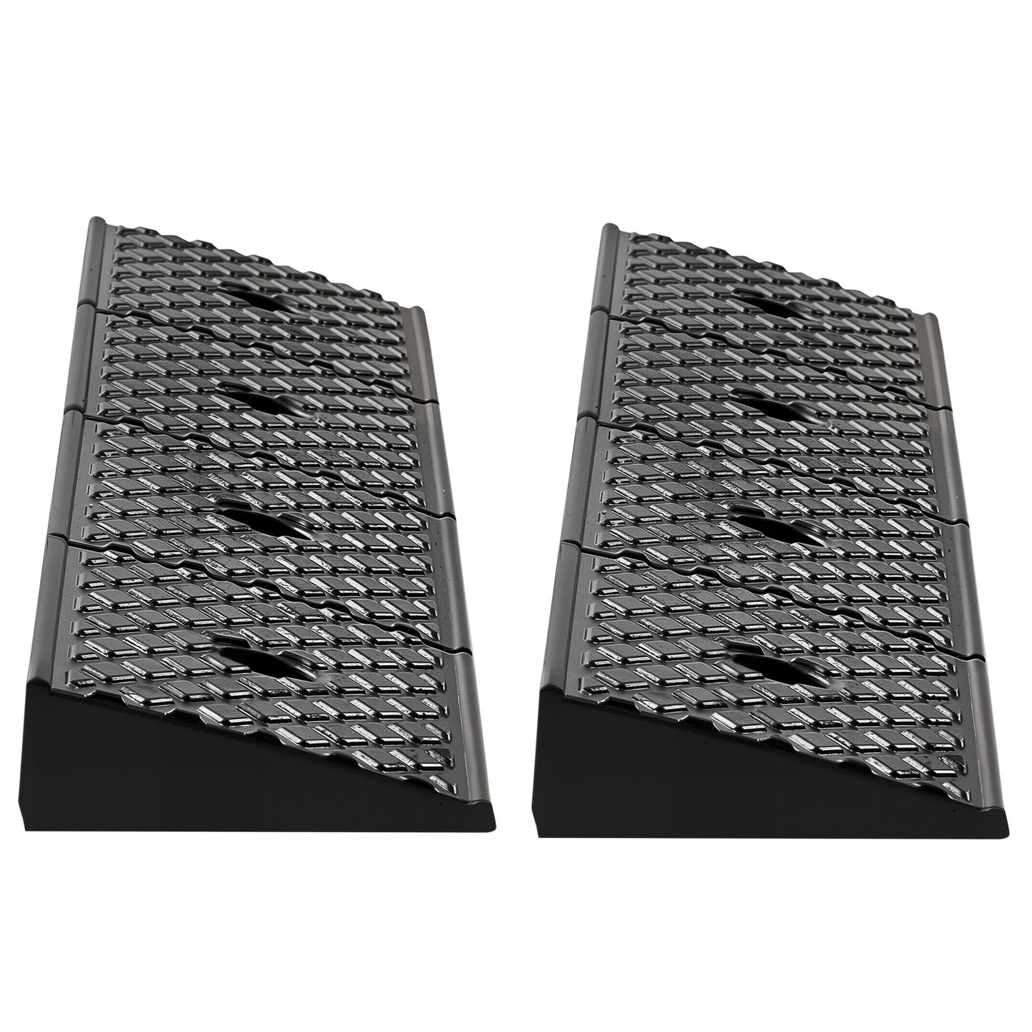 Rubber Curb Ramp, 33069 lbs Load Capacity, 2 Inches Rise Height Heavy Duty Rubber Threshold Ramp with Drainage Tank for Wheelchairs, Strollers, Motorcycles, Cars, Lawn Mowers & Trailers, 2 Pack image 3