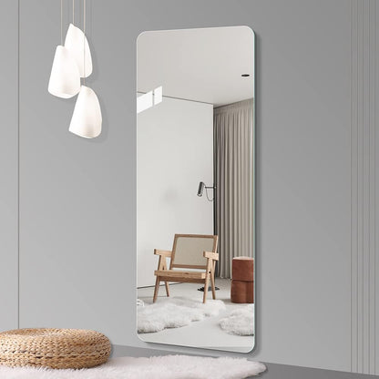 65"x 24" inch Full Body round corner mirror for Living Room Bedroom Cloakroom Wall hanging with hanging hole High quality 5mm silver mirror Explosion-proof glass image 4