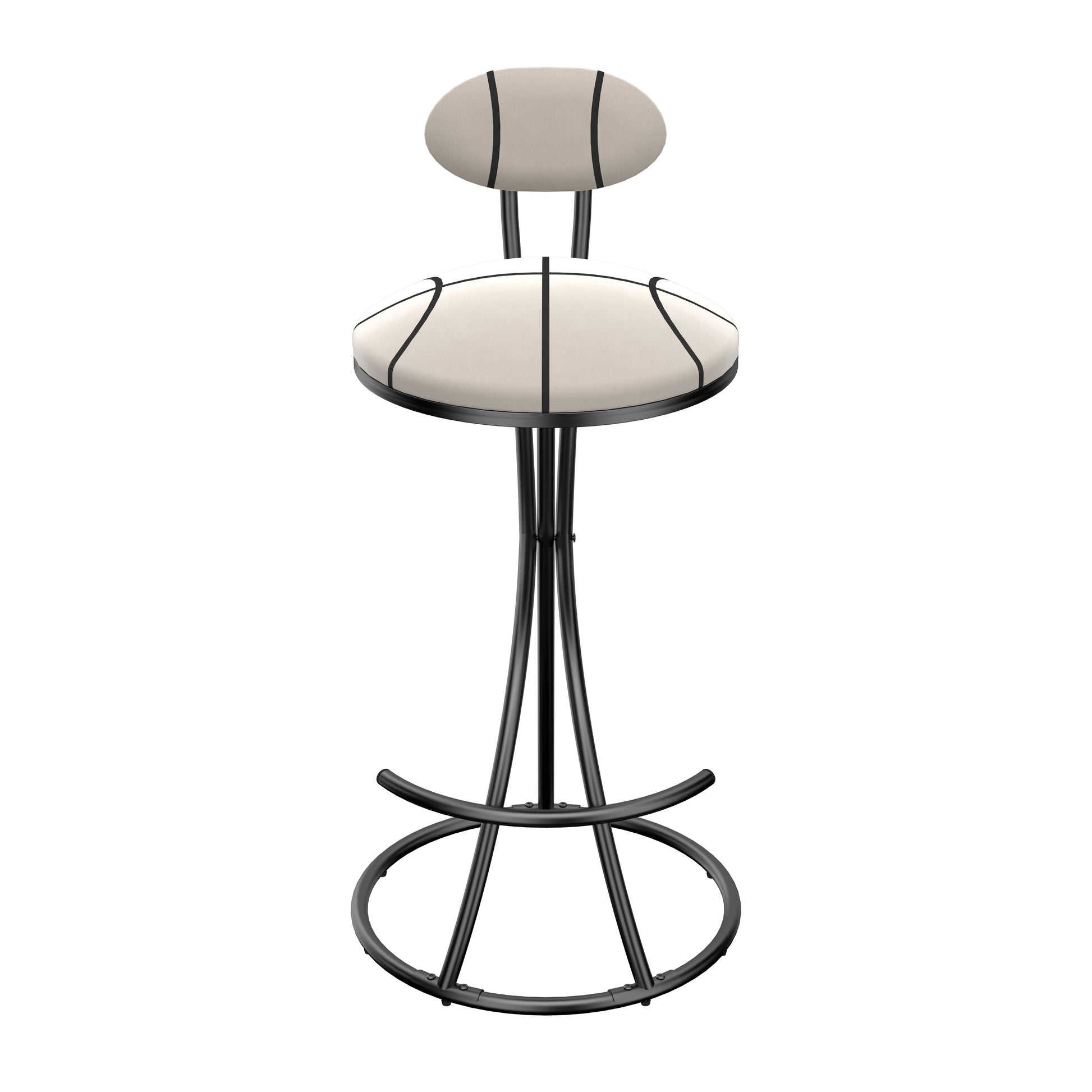 Upholstered Bar Stools Set of 2 Striped Counter Height Barstools Modern Velvet Dining Chairs for Kitchen Island, Living Room (Black & Stripe) image 12