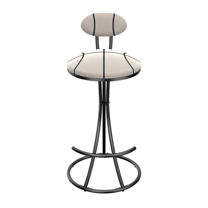 Upholstered Bar Stools Set of 2 Striped Counter Height Barstools Modern Velvet Dining Chairs for Kitchen Island, Living Room (Black & Stripe) image 12