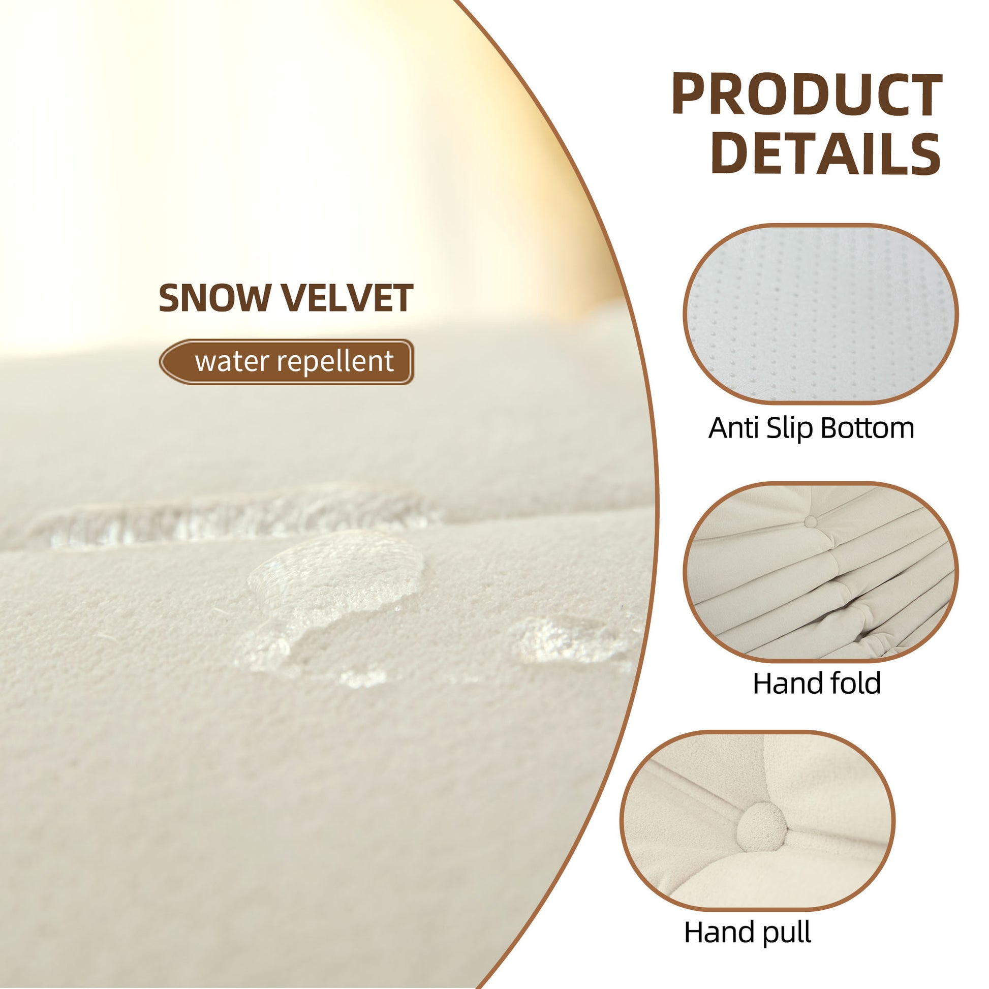 No Installation Bean Bag Chair Big Beanbag Chair for Adults Bean Bag Lounger Foam Chair for Home, Apartment, Living room or Gaming Venue Sofa in a box image 6