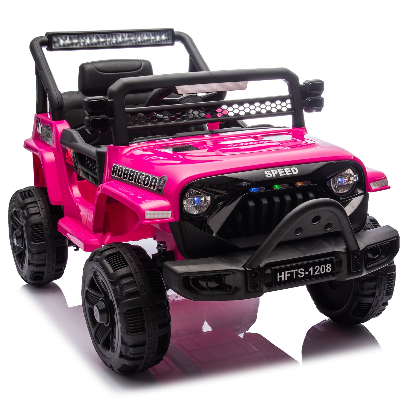 12V Kids Ride On Electric Truck Car W/Parents Control,2WD,Four-wheel suspension,Early education function,Adjustable volume,USB,MP3,Bluetooth,Microphone jack,Power display,LED lights For kids aged 1-4. image 3