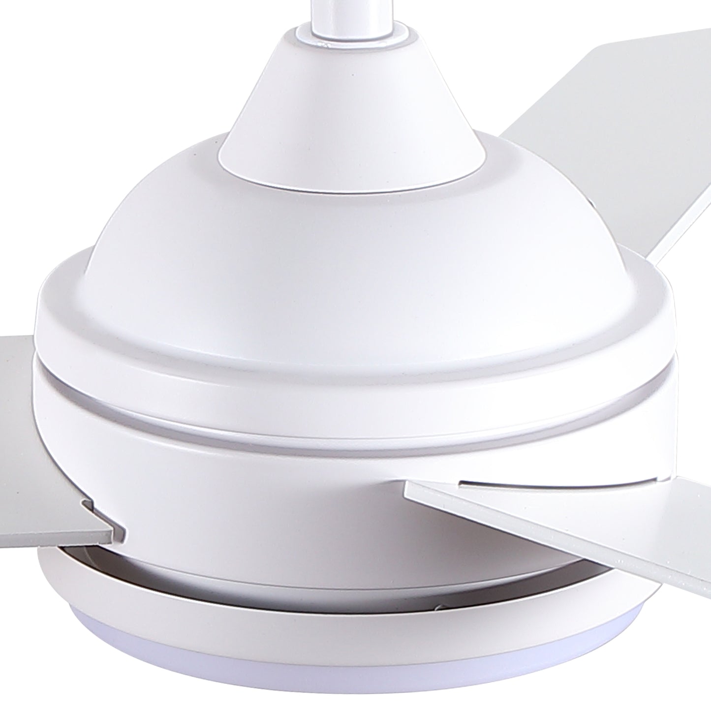 42 in. Indoor White Ceiling Fan with Intergrated LED Light Kit with Remote Control, 3 Plywood Blades and Work with Smart APP image 5