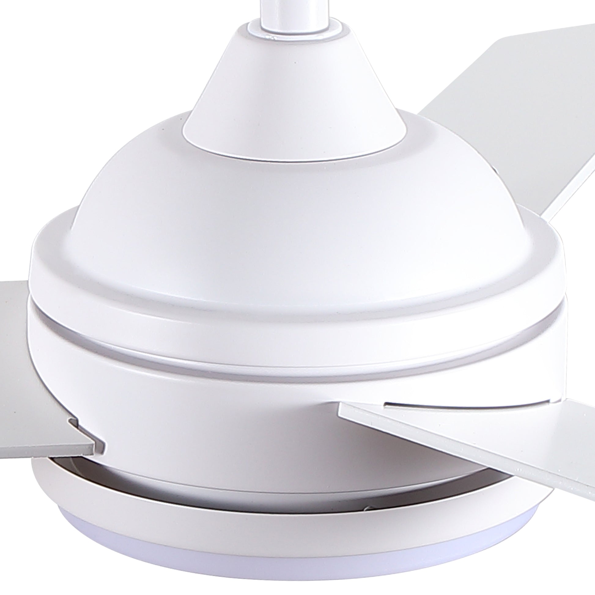42 in. Indoor White Ceiling Fan with Intergrated LED Light Kit with Remote Control, 3 Plywood Blades and Work with Smart APP image 5