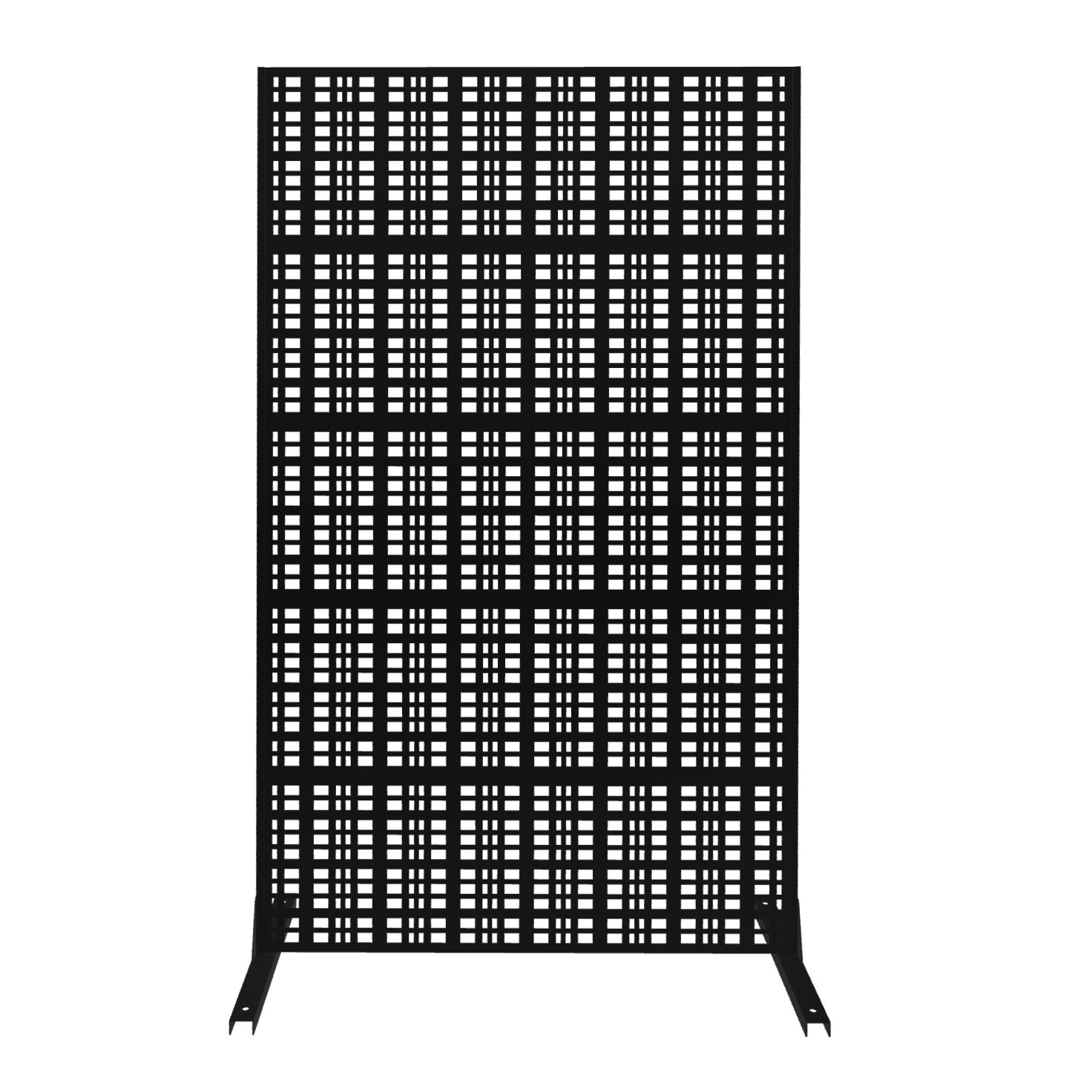 Metal Privacy Screens 72" H x 43.3" W Outdoor and Indoor Divider with Freestanding Decorative Privacy Screen Stylish Divider for Balcony, Patio, Garden & Indoor Spaces, Grid Black image 9