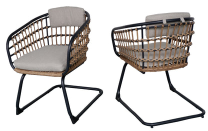 Wicker Dining Chair-SET OF 2 is designed to elevate your patio, balcony, or garden space into a cozy, stylish spot for relaxation and connection. image 8