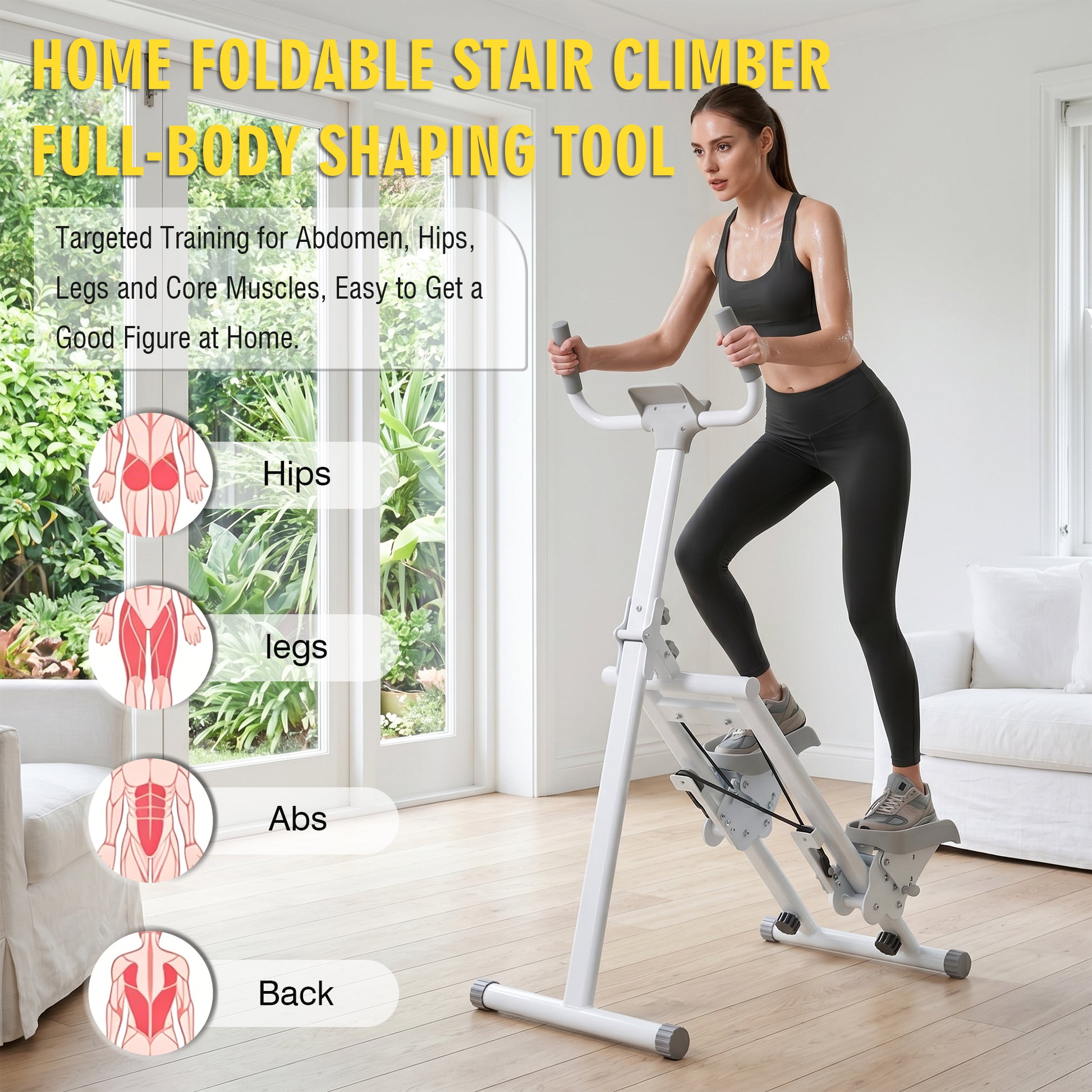 Stair Stepper Machine, Vertical Climber Exercise Equipment with LCD Display, Compact Cardio Step Trainer for Full-Body Home Workouts image 10