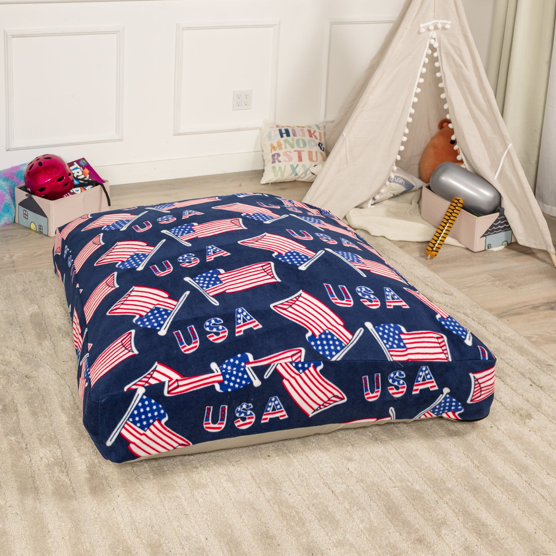 Sensory Crash Pad for Kids & Adult – Crash Mat with Foam Blocks, Removable and washable with Non-Slip Bottom, Fleece Soft Fabric Sensory Pads, Landing Mat for Jumping, Relaxing & Play - 48"x72" image 9