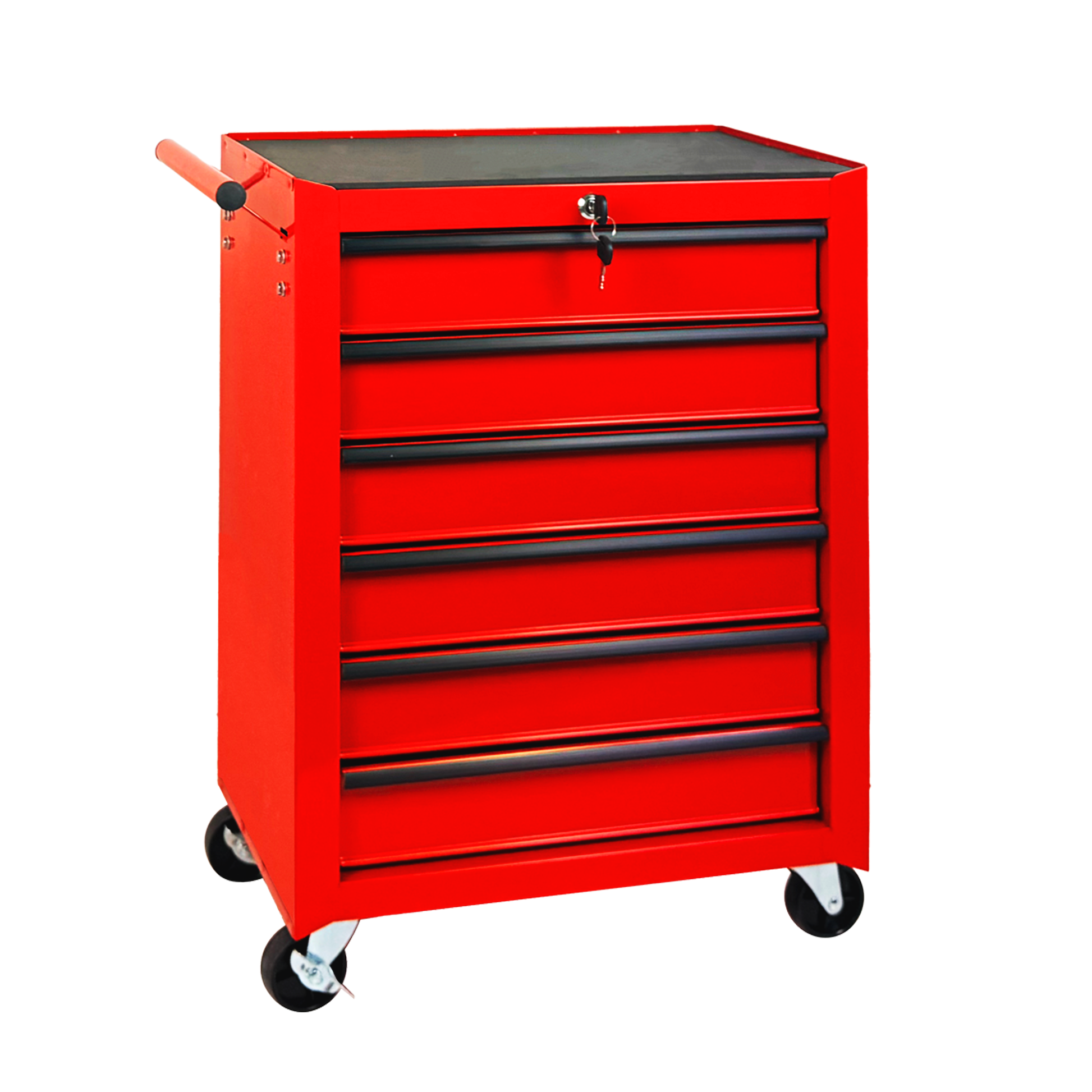Rolling Metal Tool Chest with 6 Drawers, 20" 6-Drawer Tool Chest Cabinet with Ball Bearing Drawer Slides, Steel Tool Storage Box Organizer -RED image 11