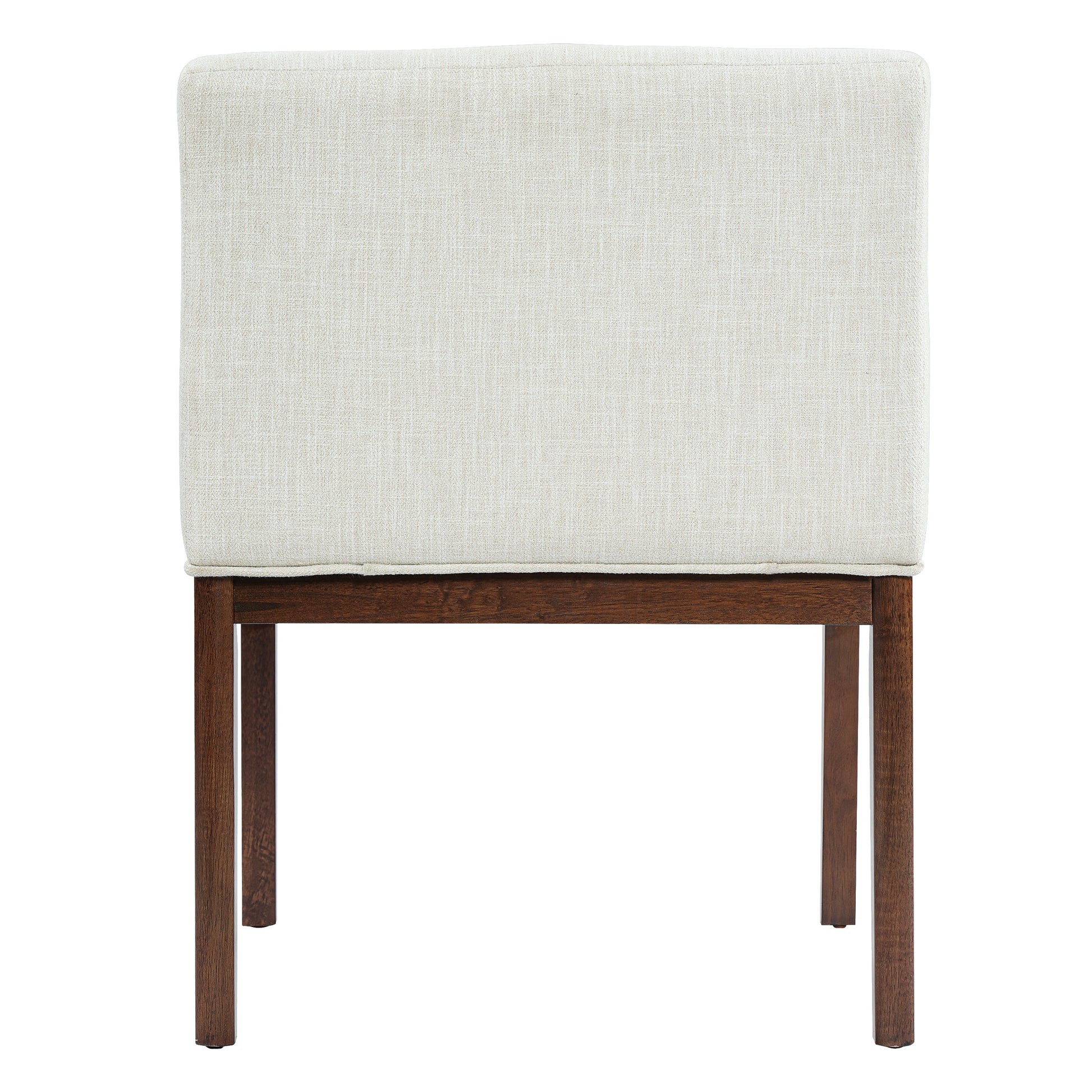 Modern Upholstered Dining Chair with Arms, Rubber Wood leg, Fabric & Foam Padded Seat for Kitchen, Dining Room, Living Room(Set of 2),Brown+Beige image 10