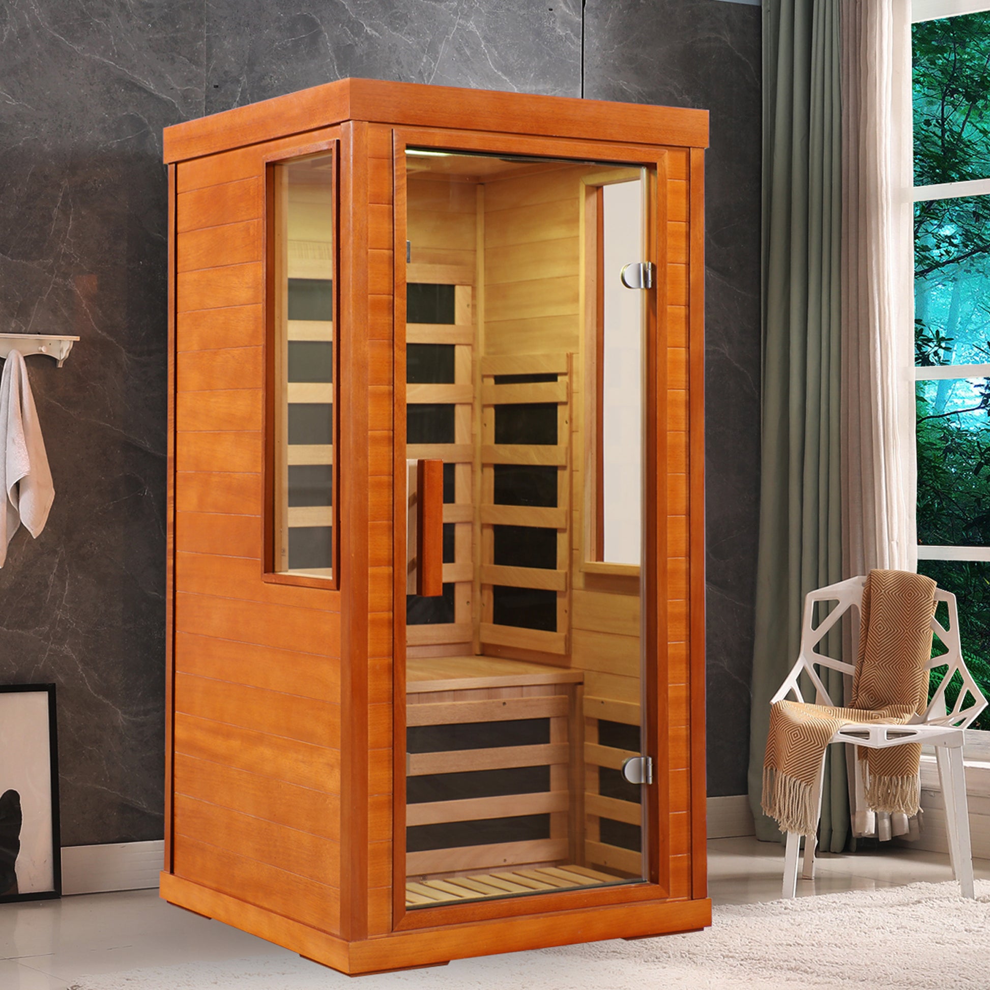Home dry infrared sauna red light 1person image 1