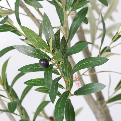 8FT Artificial Olive Tree With Decorative White Pot, Tall Indoor & Covered Outdoor Decorative Tree, 1pc/set image 9