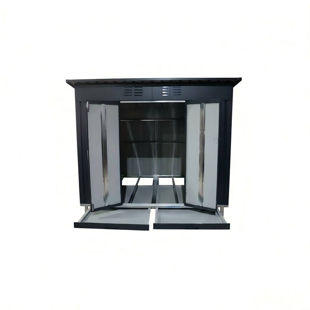 Outdoor Galvanized Metal Chicken Coop with Pull Out Waste Trays, Raised Base & Adjustable Vent Window, Weatherproof Large Poultry Cage for Backyard Hen Duck Small Animal Housing image 11