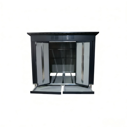 Outdoor Galvanized Metal Chicken Coop with Pull Out Waste Trays, Raised Base & Adjustable Vent Window, Weatherproof Large Poultry Cage for Backyard Hen Duck Small Animal Housing image 11