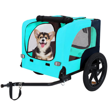 Pet Bike Trailer Dog Cart for Bicycle,Suitable for Small and Medium Pets, Easy Folding Cart Frame, Quick Release Wheel, Non-Slip Floor, Internal Leash image 3