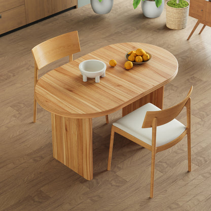 55.12"-70.87"Modern Extendable Dining Table with removable extension leaves,Mid-century modern style home table,Suitable for dining rooms, kitchens, and living rooms,Natural Walnut image 10