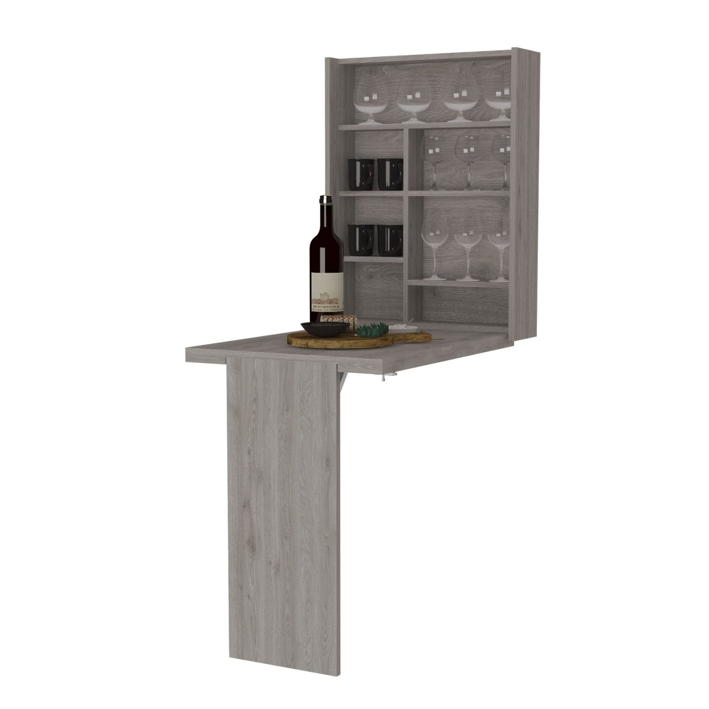 Dalton Foldable Table with Base and Shelves image 6