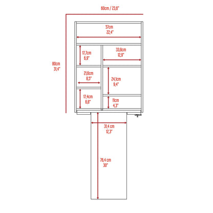 Dalton Foldable Table with Base and Shelves image 4