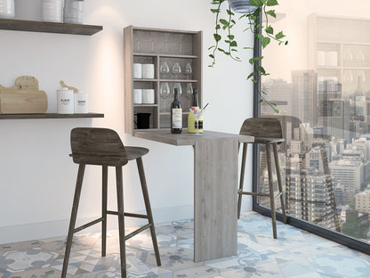 Dalton Foldable Table with Base and Shelves image 1