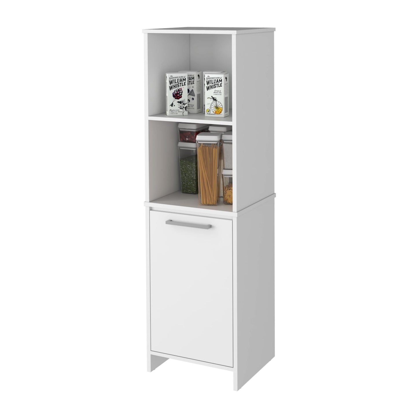 Danforth Pantry Cabinet, Single Door Cabinet, Four Shelves image 6