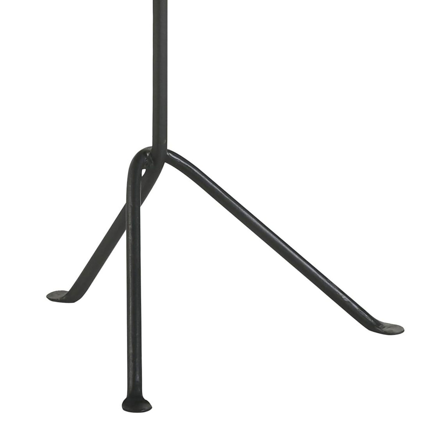 Dark Brown and Gunmetal Accent Table with Tripod Legs image 3