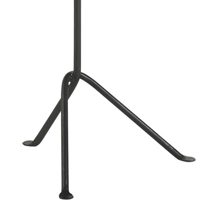 Dark Brown and Gunmetal Accent Table with Tripod Legs image 3