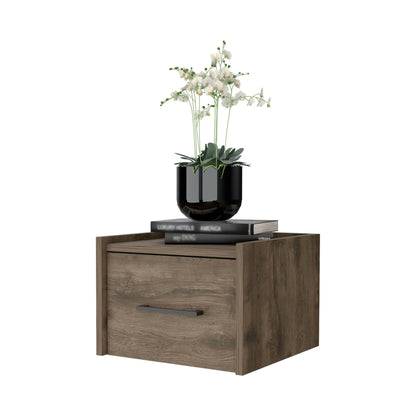 Dark Brown Wall-Mounted Floating Nightstand image 4
