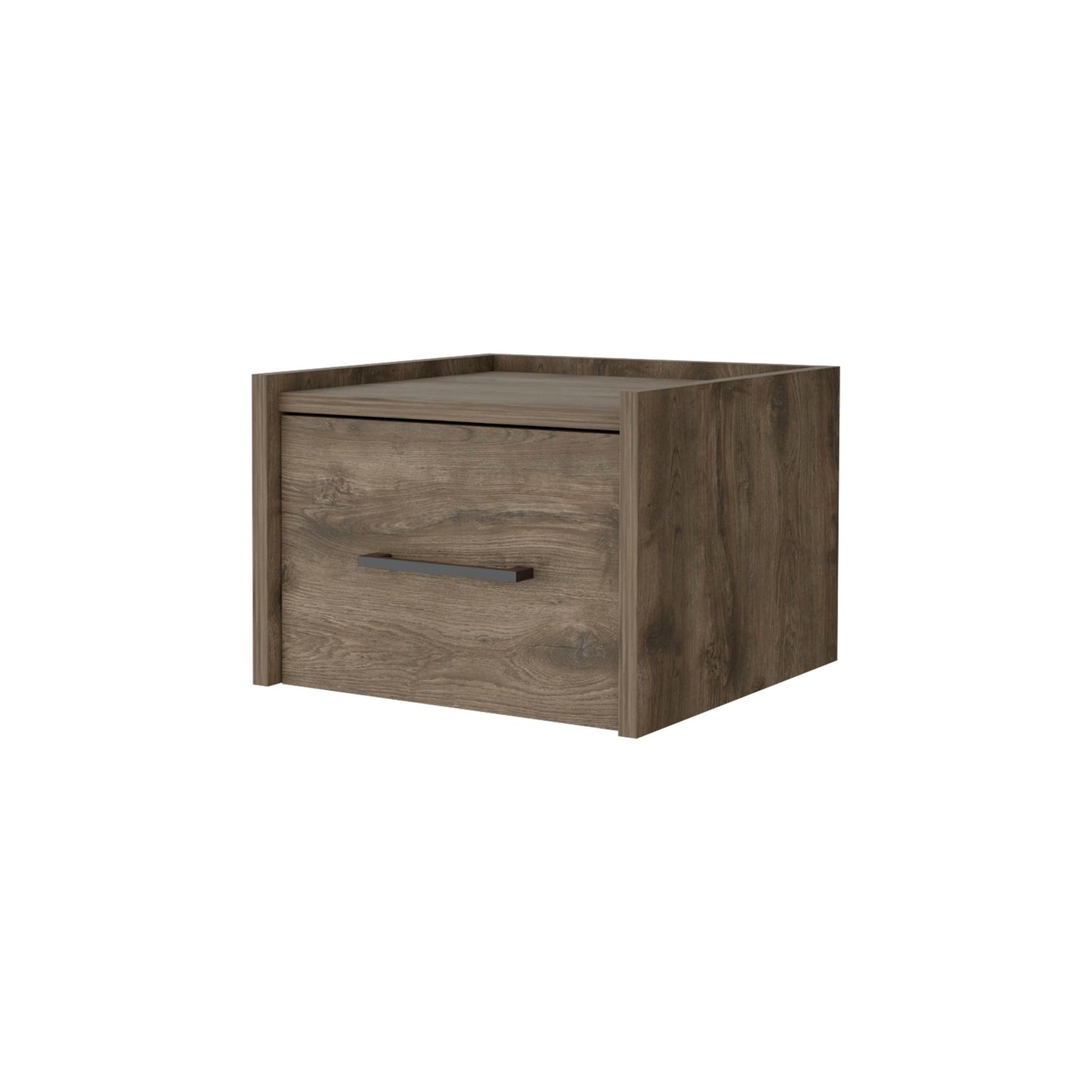 Dark Brown Wall-Mounted Floating Nightstand image 2