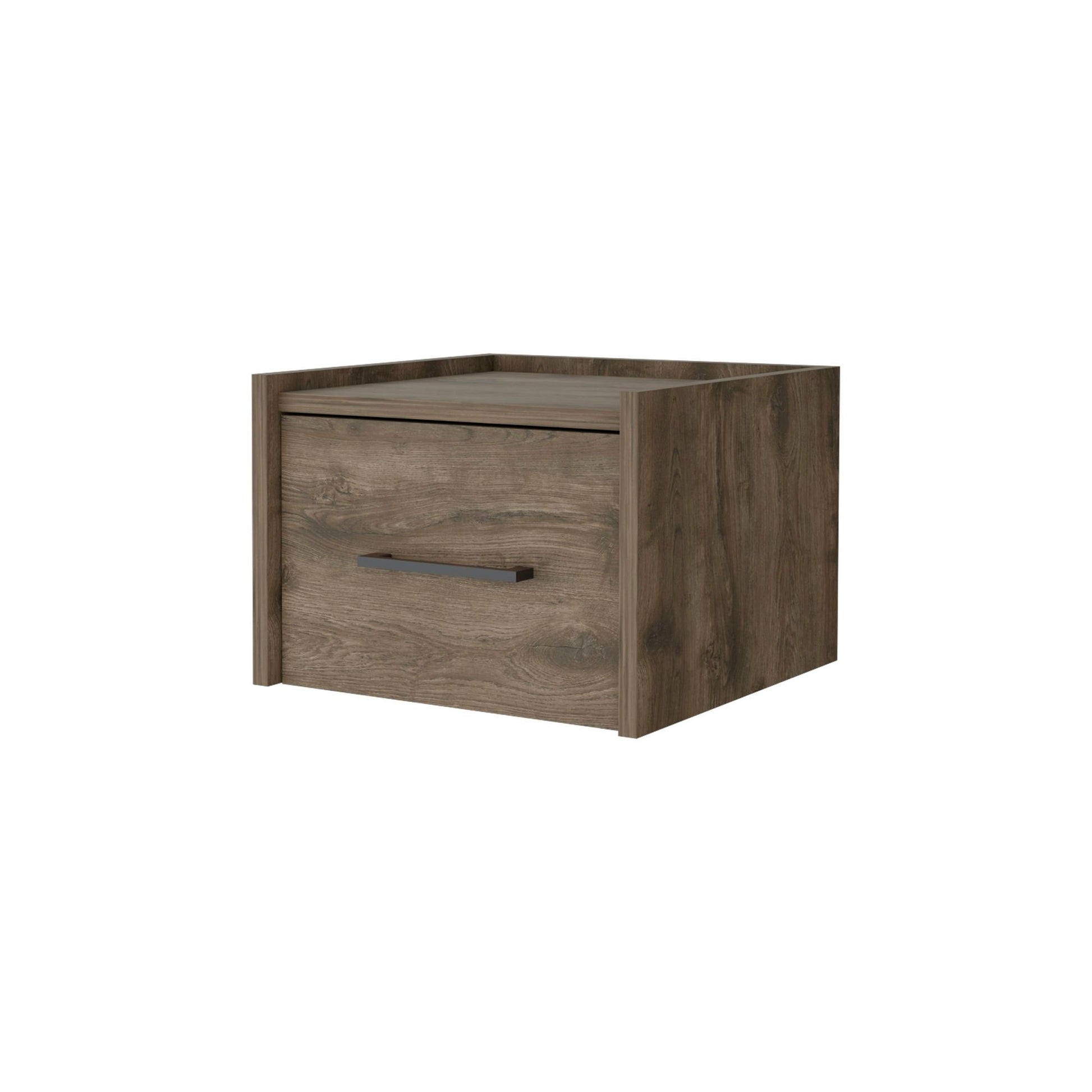 Dark Brown Wall-Mounted Floating Nightstand image 2