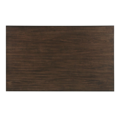 Dark Cherry Finish 5pc Dining Set Table and 4 Side Chair Chenille Upholstery Functional Drawers Table Wooden Funiture Di image 7