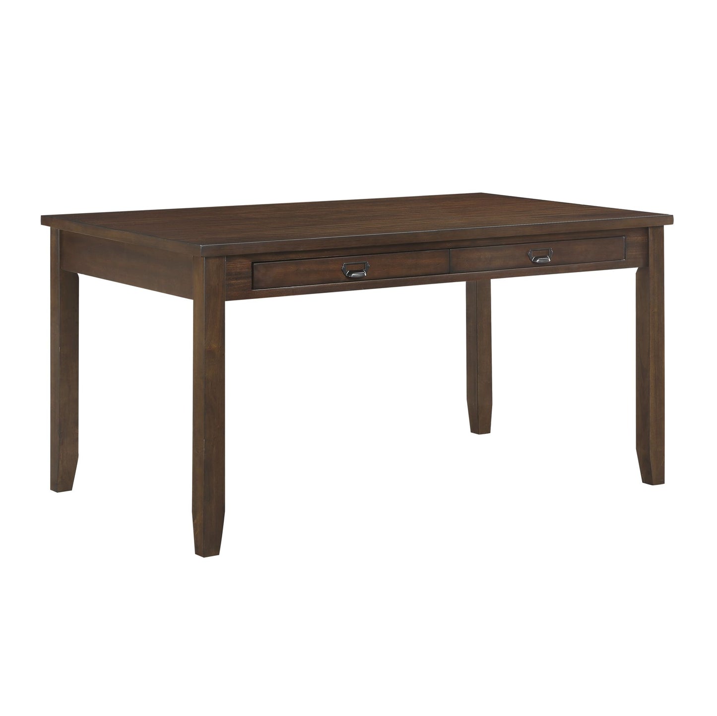 Dark Cherry Finish 6pc Dining Set Table Bench and 4 Side Chair Chenille Upholstery Functional Drawers Table Wooden Funit image 6