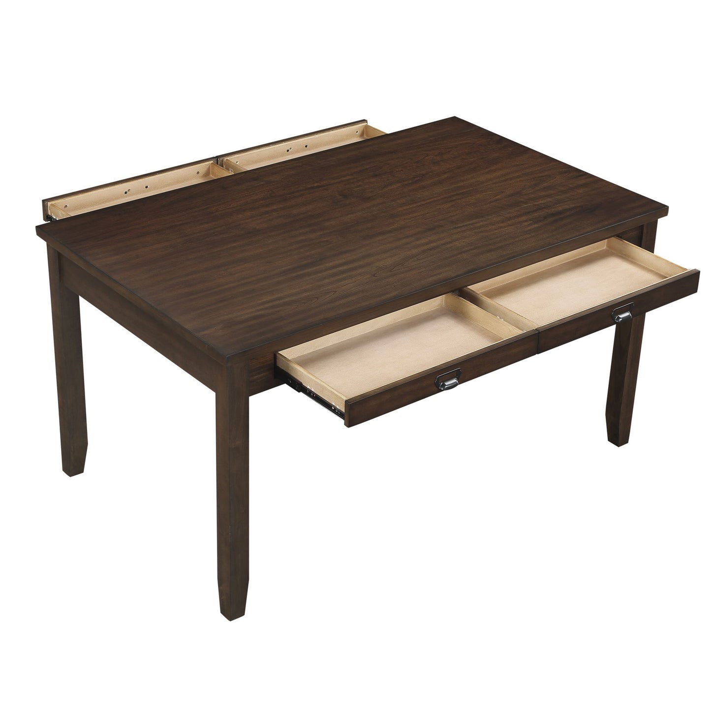 Dark Cherry Finish Dining Table with 4 Drawers 1pc Transitional Style Wooden Funiture Dining Kitchen Table image 3