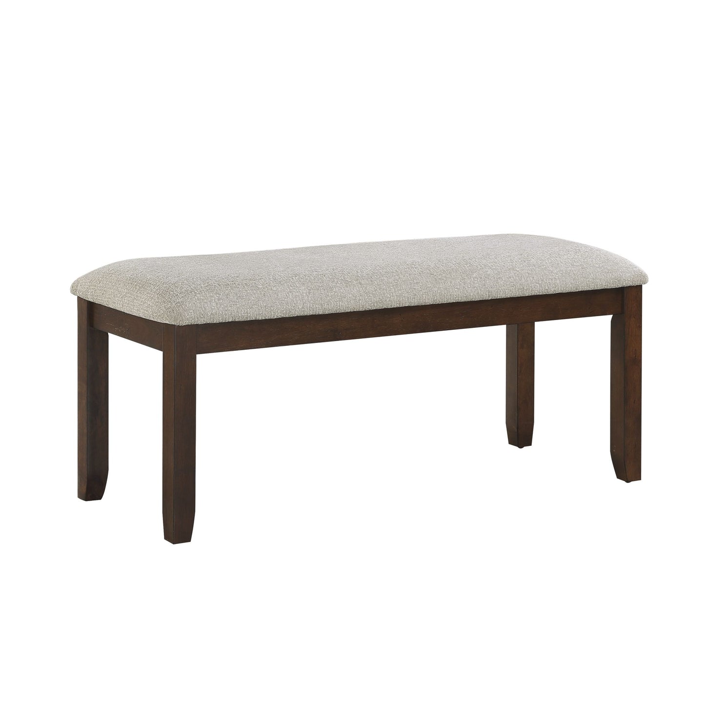 Dark Cherry Finish Wooden Frame 1pc Bench Chenille Upholstery Dining Furniture Kitchen Breakfast image 3