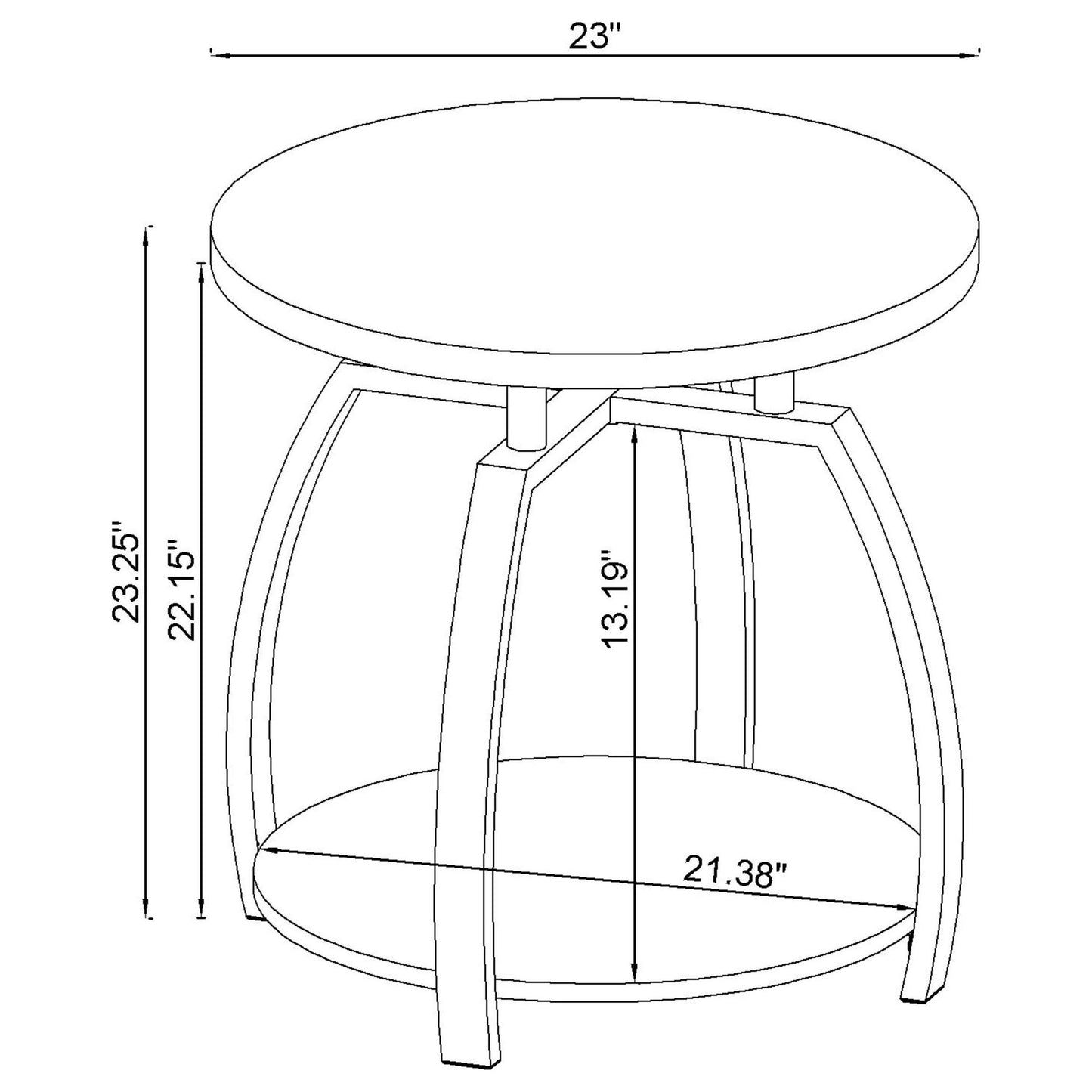 Dark Grey and Black Nickel End Table image 5