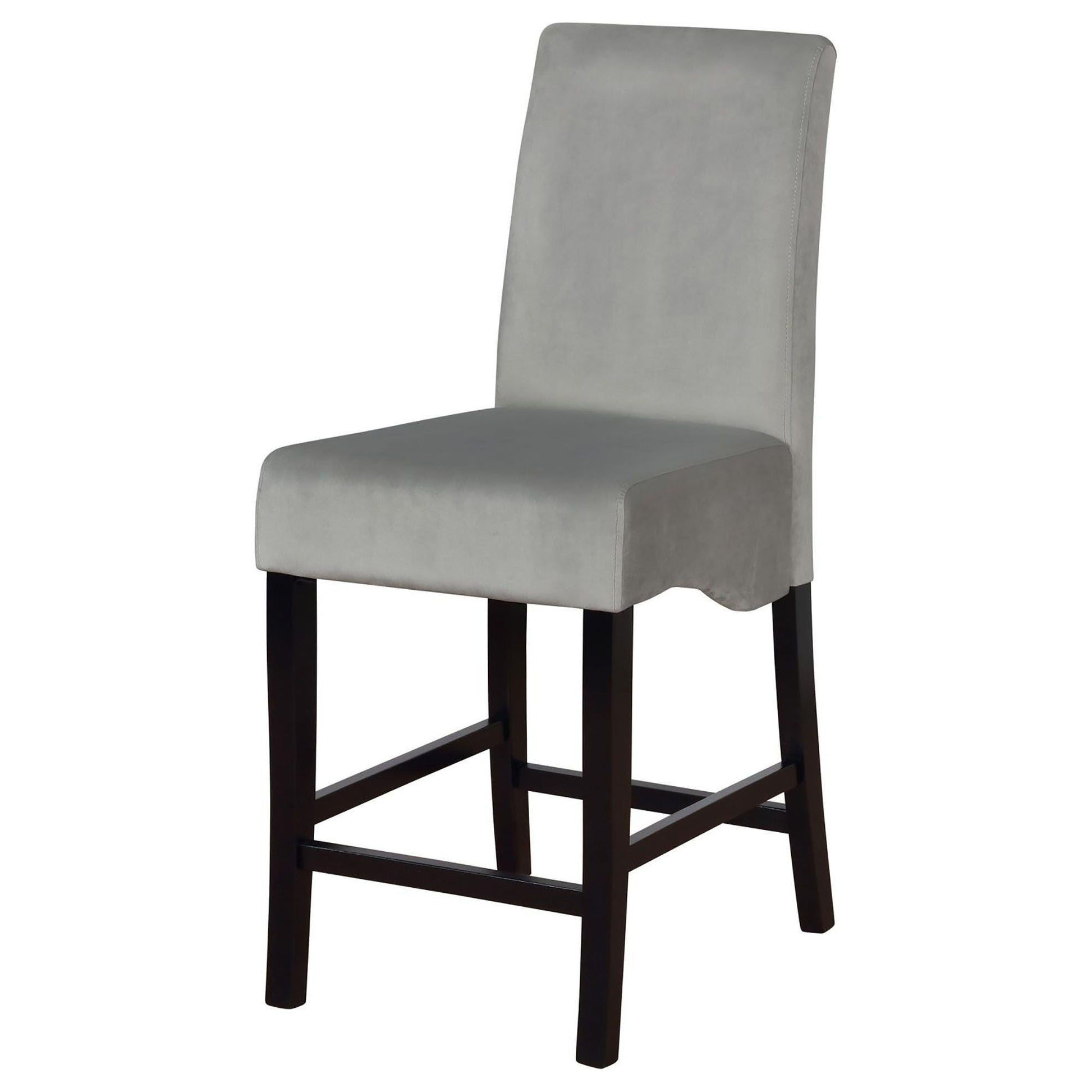 Dark Grey and Black Upholestered Counter Stools (Set of 2) image 3