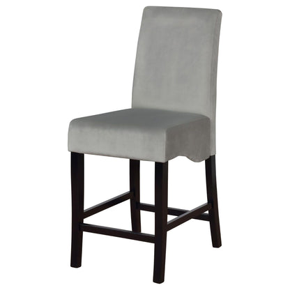 Dark Grey and Black Upholestered Counter Stools (Set of 2) image 3
