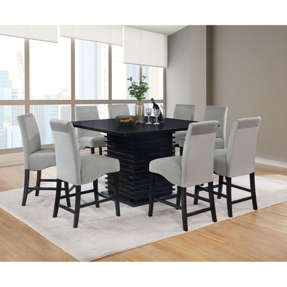 Dark Grey and Black Upholestered Counter Stools (Set of 2) image 5