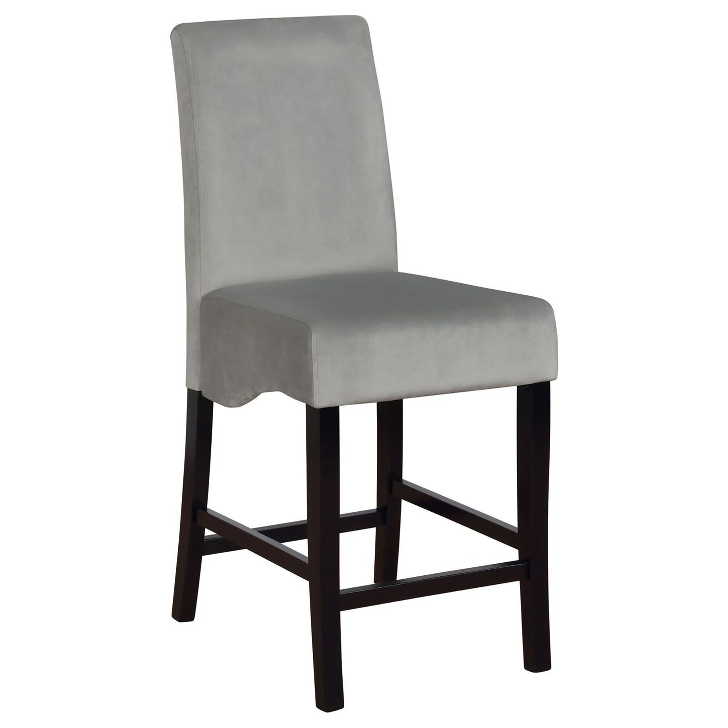 Dark Grey and Black Upholestered Counter Stools (Set of 2) image 2