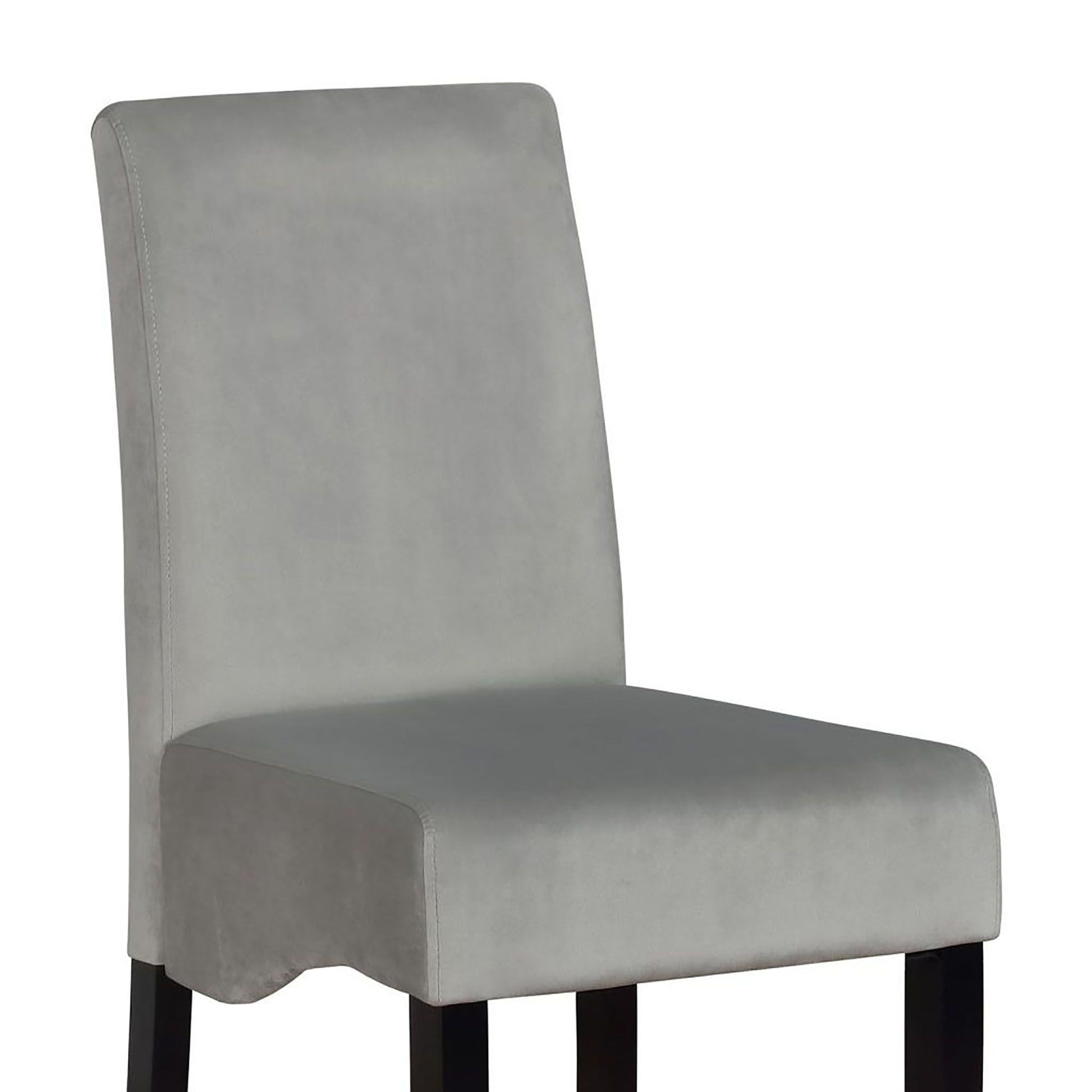 Dark Grey and Black Upholestered Counter Stools (Set of 2) image 4