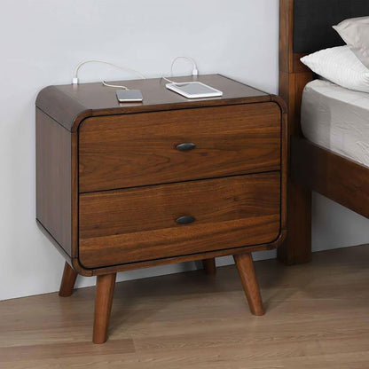 Dark Walnut 2-drawer Nightstand image 1
