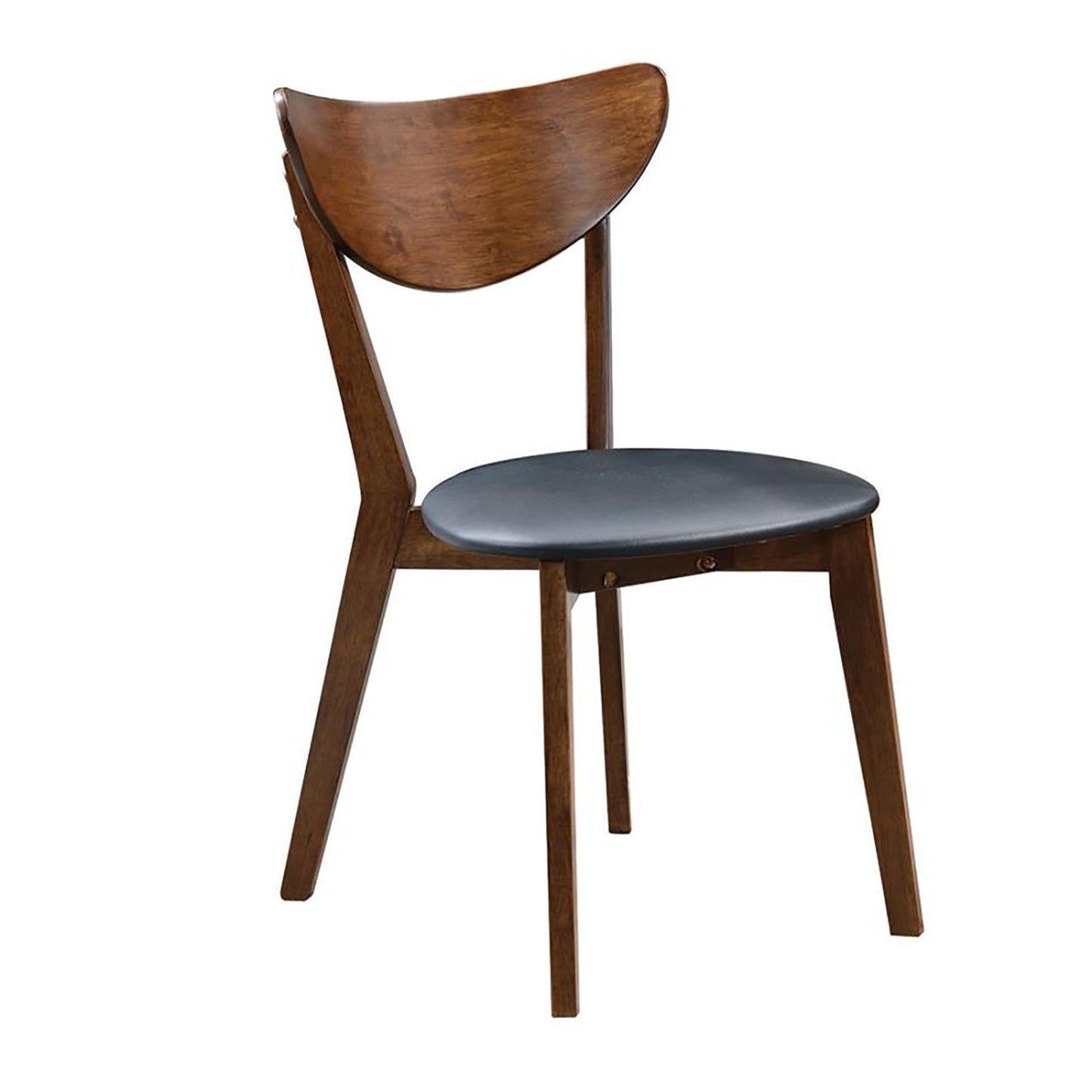 Dark Walnut and Black Open Back Side Chairs (Set of 2) image 2