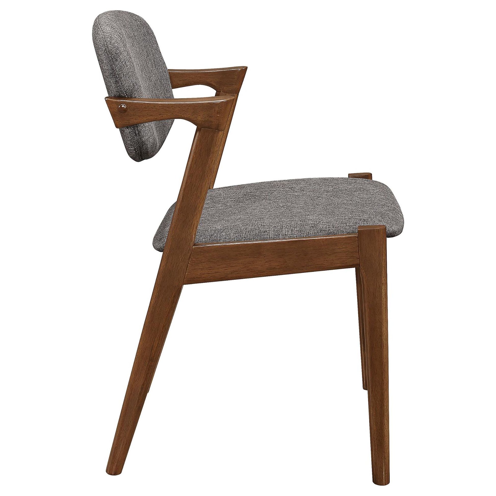 Dark Walnut and Grey Dining Chair (Set of 2) image 6